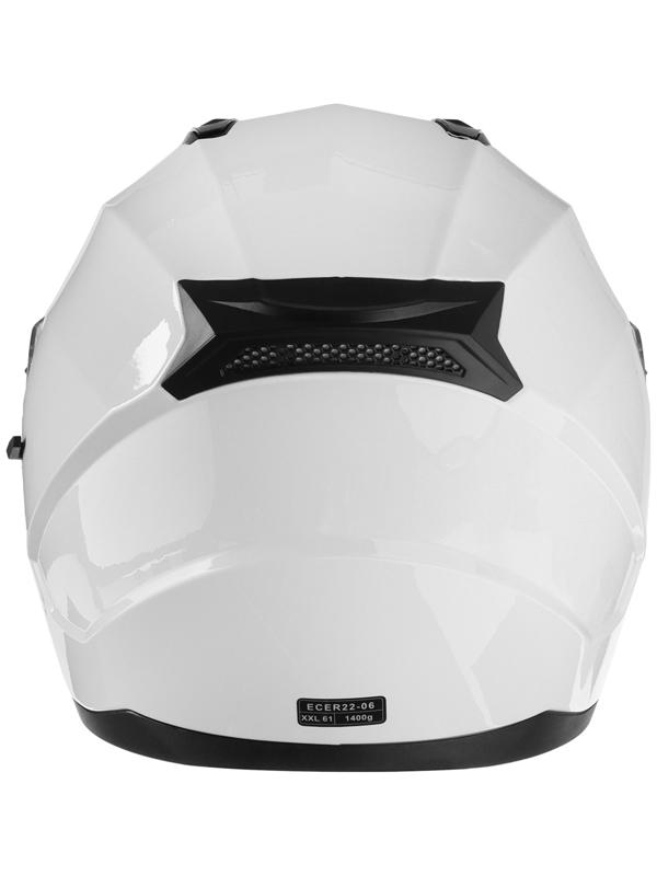 Шлем интеграл с двумя визорами, размер XXL (61), модель BLD-M67E, белый глянцевый