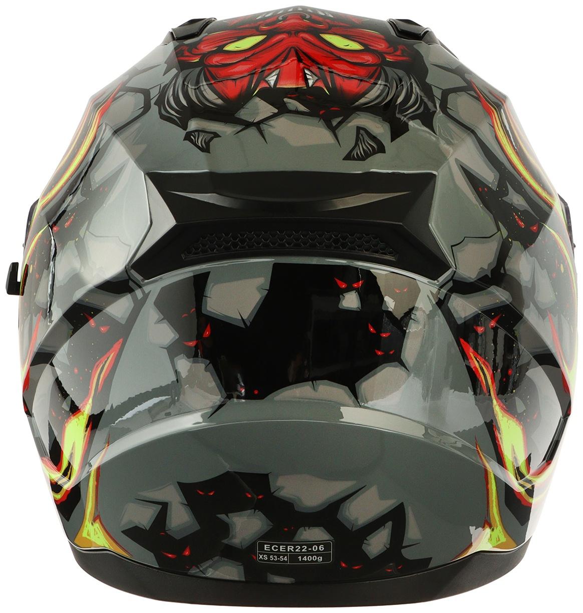 Шлем интеграл с двумя визорами, размер XS (53-54), модель BLD-M67E, черно-желтый