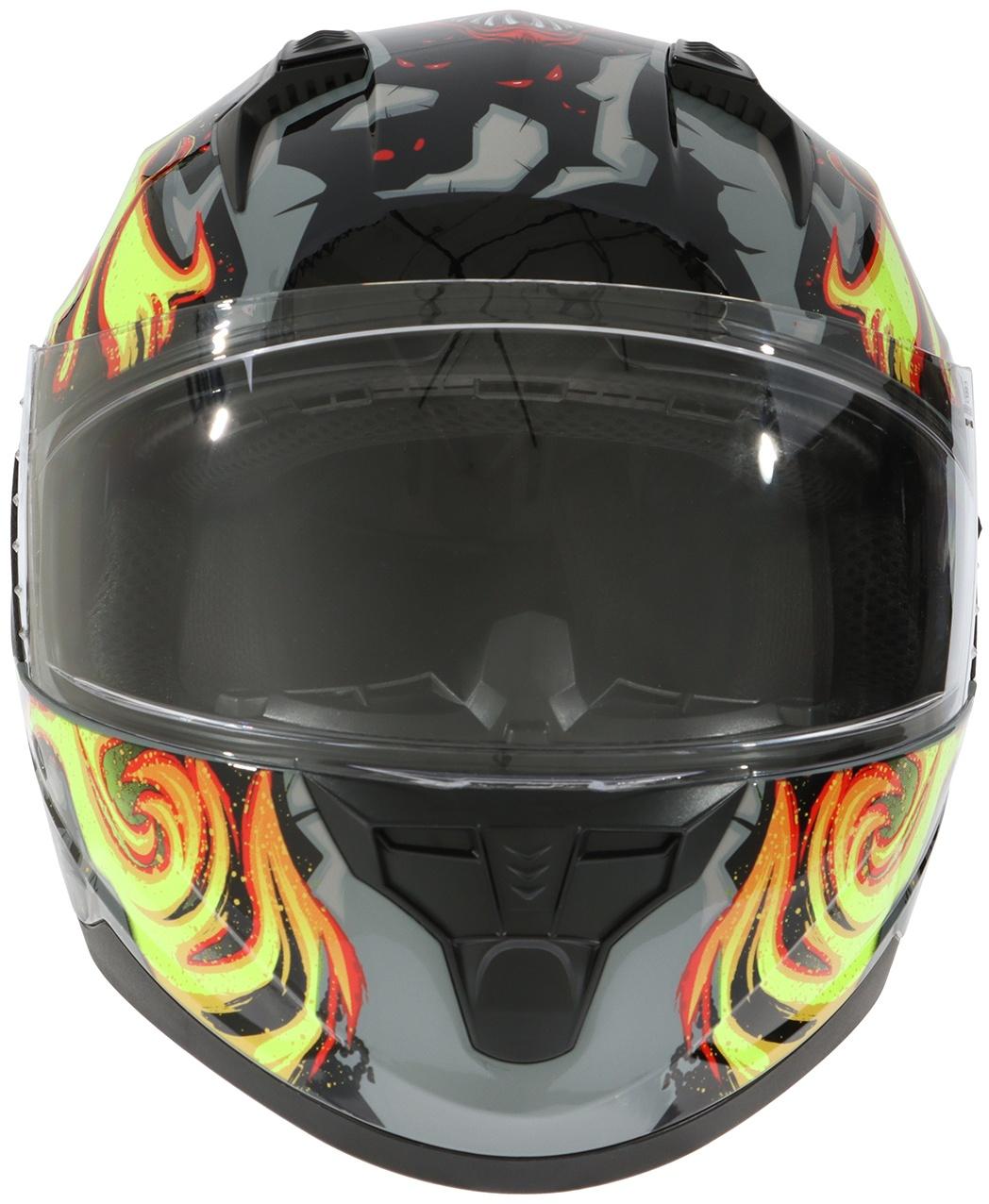 Шлем интеграл с двумя визорами, размер XS (53-54), модель BLD-M67E, черно-желтый