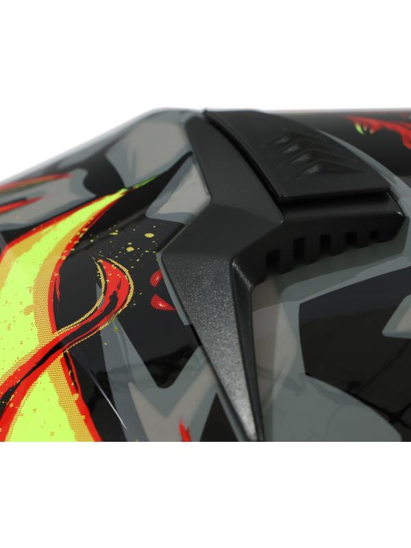 Шлем интеграл с двумя визорами, размер S (55-56), модель BLD-M67E, черно-желтый