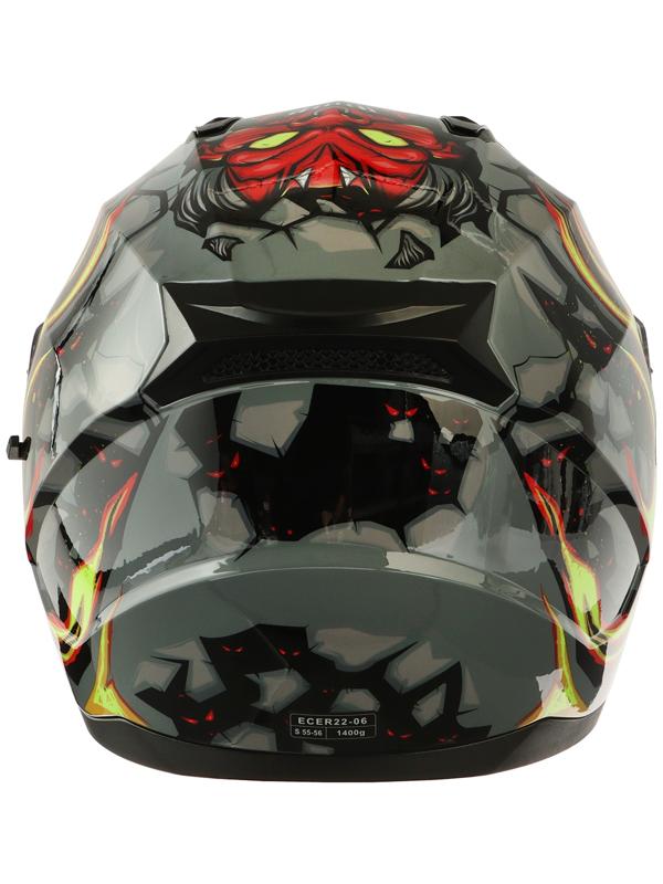 Шлем интеграл с двумя визорами, размер S (55-56), модель BLD-M67E, черно-желтый