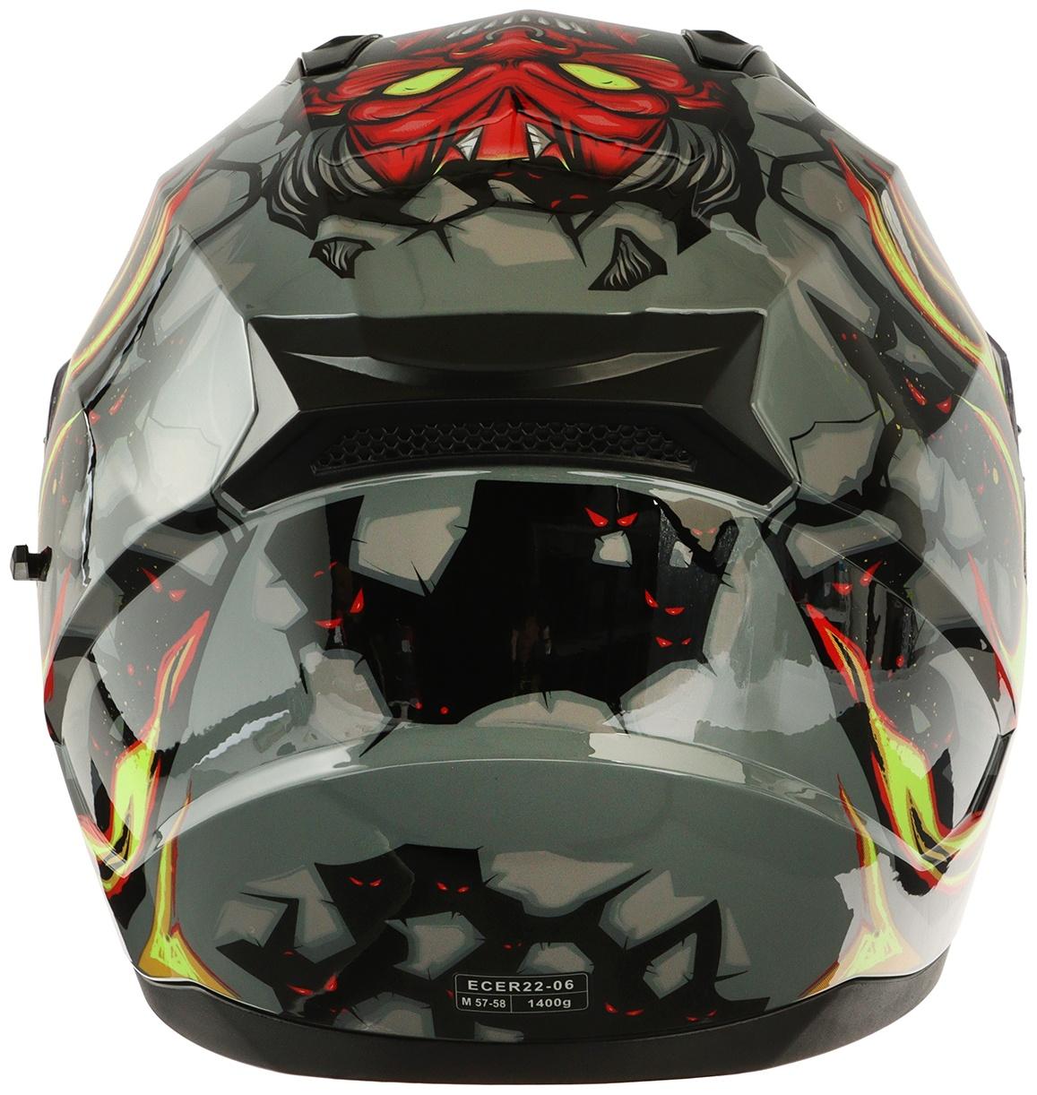 Шлем интеграл с двумя визорами, размер M (57-58), модель BLD-M67E, черно-желтый