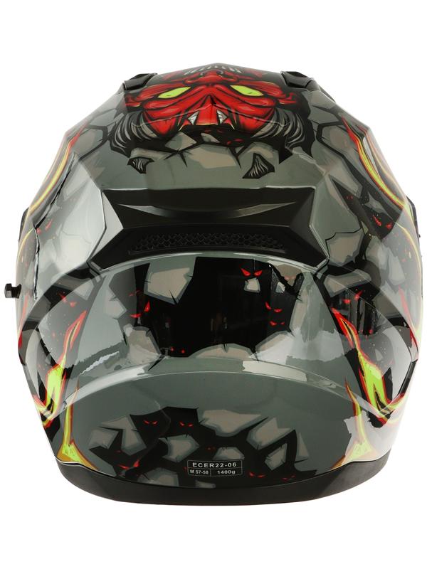 Шлем интеграл с двумя визорами, размер M (57-58), модель BLD-M67E, черно-желтый