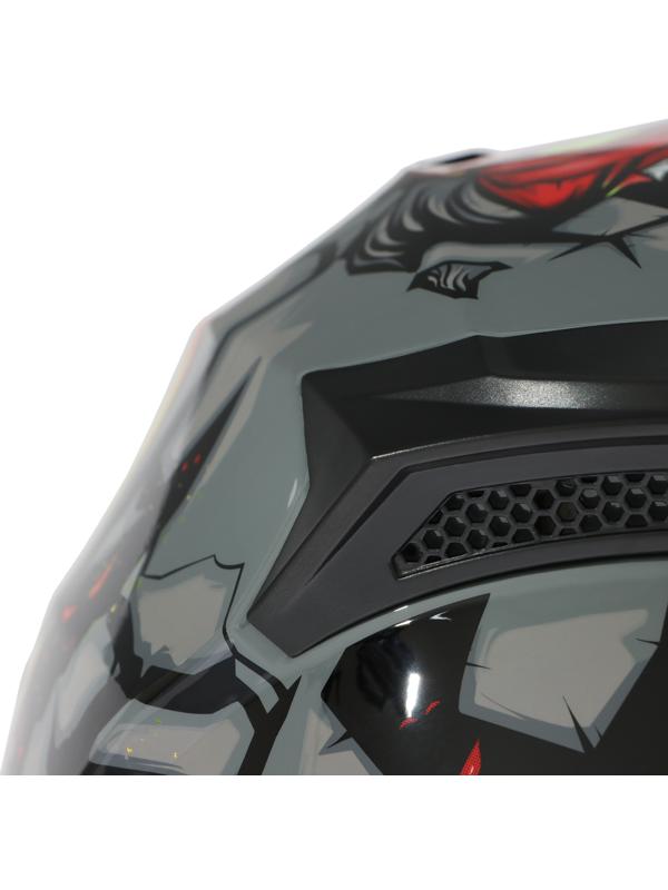 Шлем интеграл с двумя визорами, размер M (57-58), модель BLD-M67E, черно-желтый