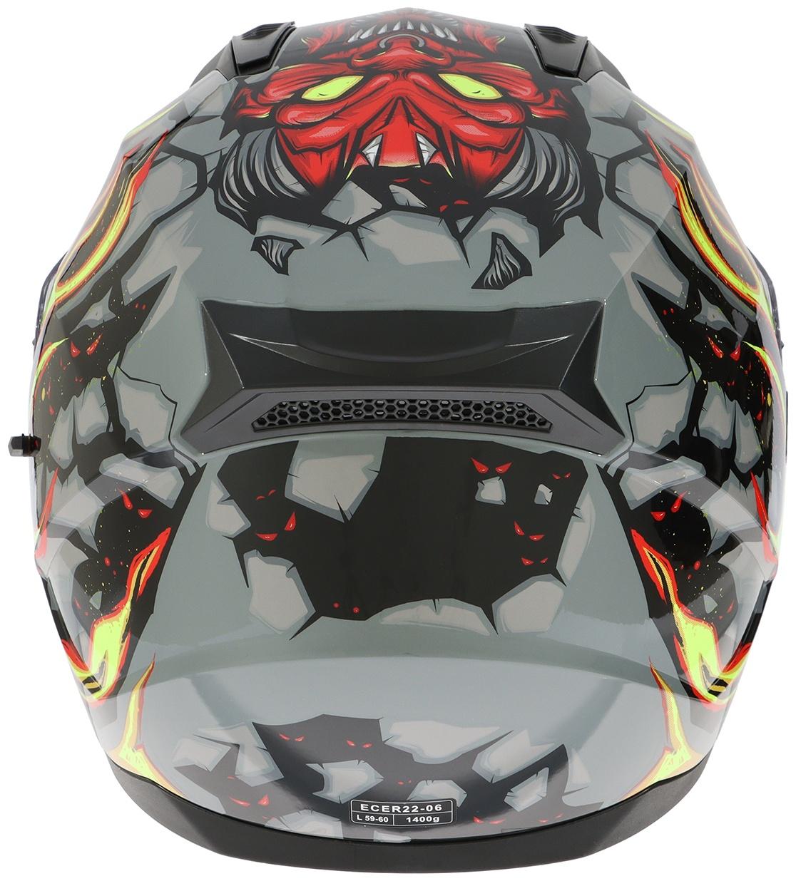 Шлем интеграл с двумя визорами, размер L (59-60), модель BLD-M67E, черно-желтый