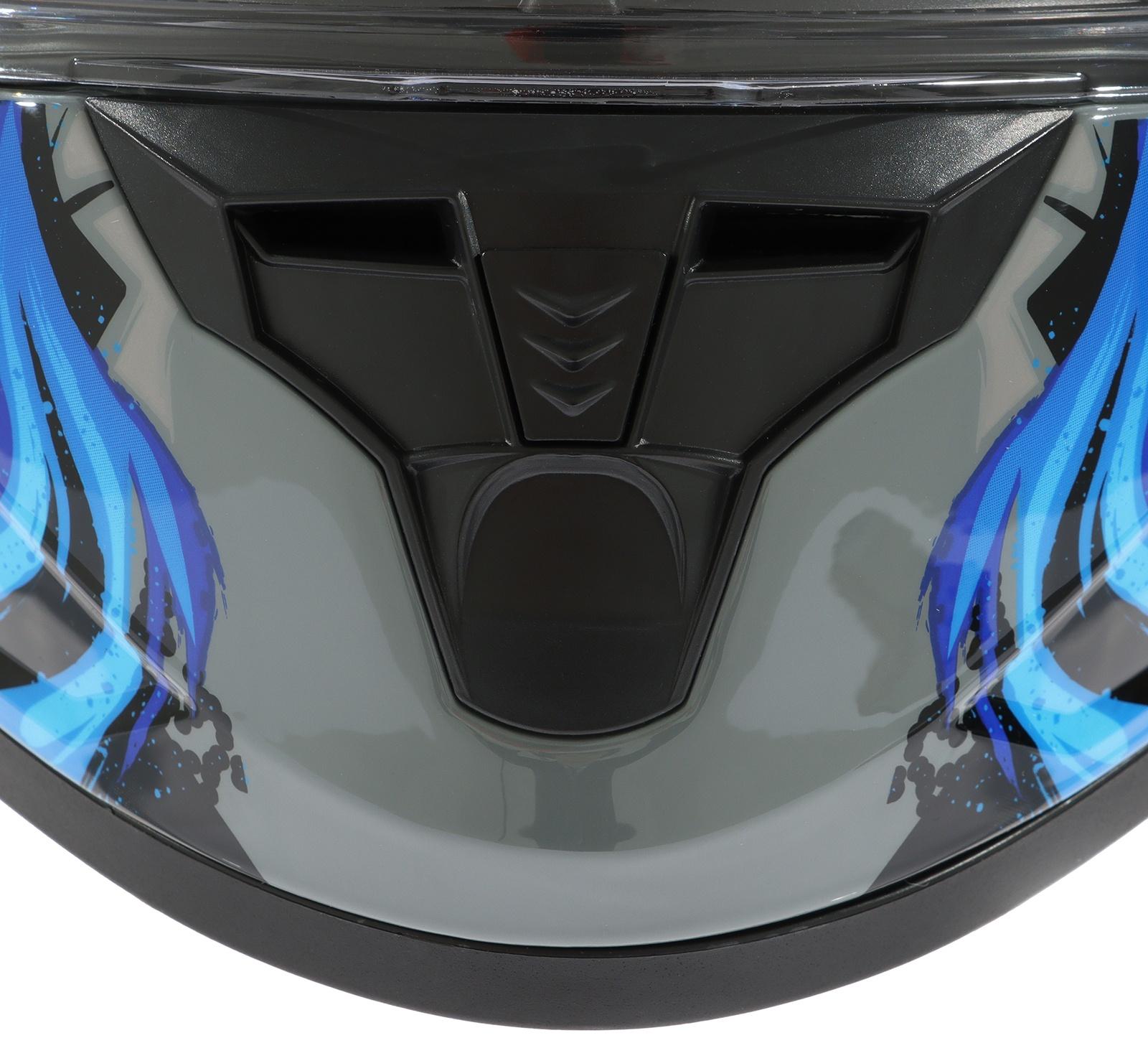 Шлем интеграл с двумя визорами, размер M (57-58), модель BLD-M67E, черно-синий