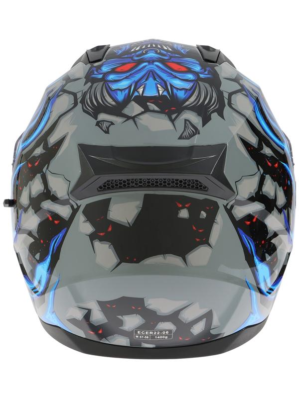 Шлем интеграл с двумя визорами, размер M (57-58), модель BLD-M67E, черно-синий