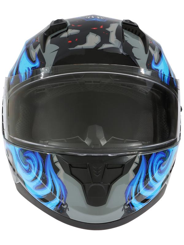 Шлем интеграл с двумя визорами, размер M (57-58), модель BLD-M67E, черно-синий