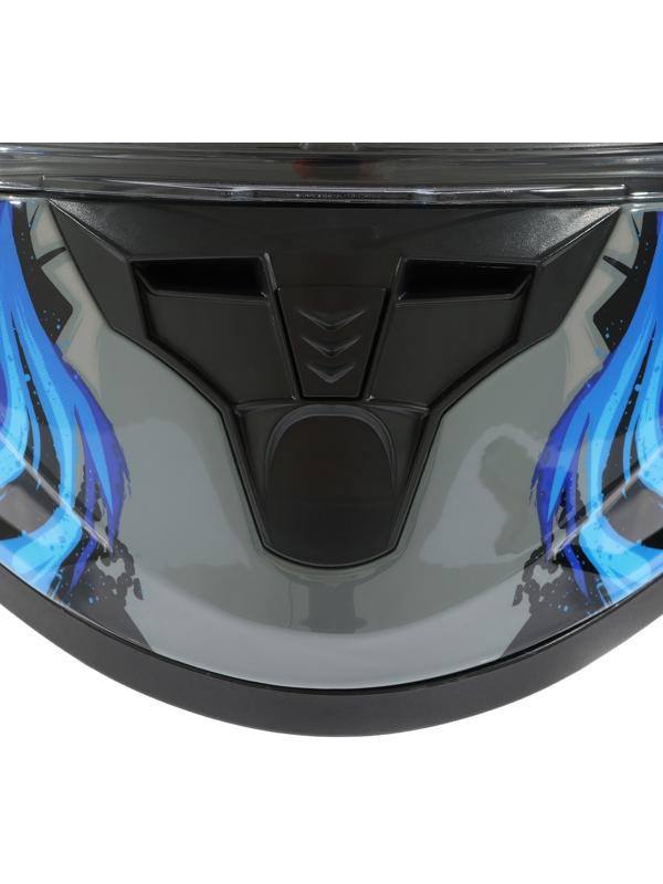 Шлем интеграл с двумя визорами, размер L (59-60), модель BLD-M67E, черно-синий