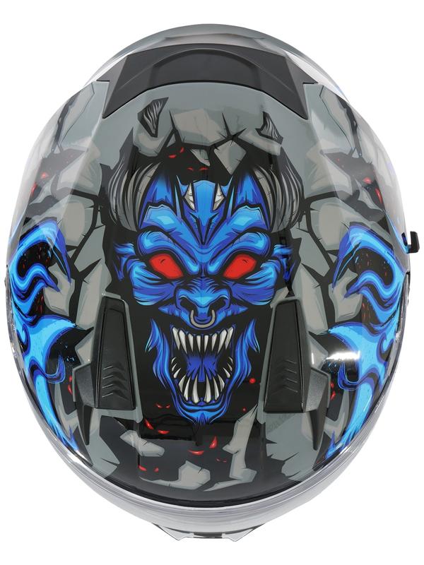 Шлем интеграл с двумя визорами, размер XL (60-61), модель BLD-M67E, черно-синий