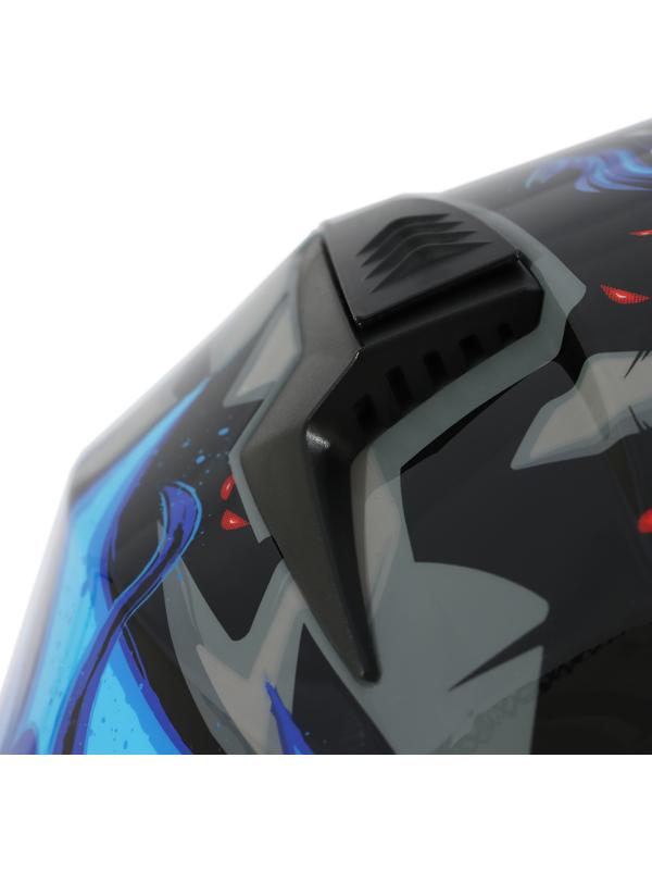 Шлем интеграл с двумя визорами, размер XXL (61), модель BLD-M67E, черно-синий