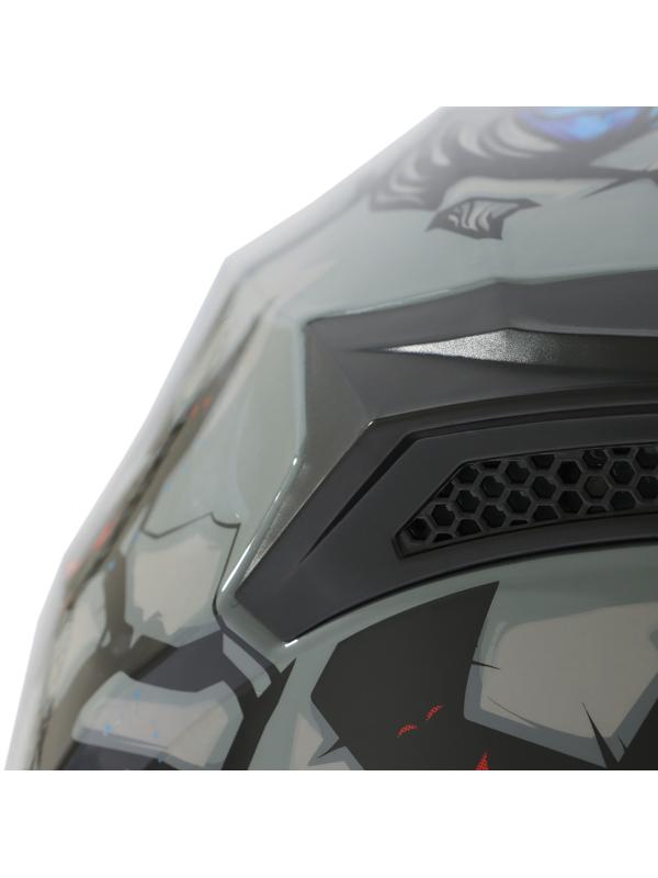 Шлем интеграл с двумя визорами, размер XXL (61), модель BLD-M67E, черно-синий