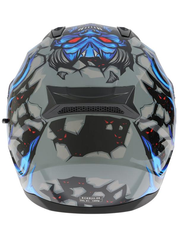 Шлем интеграл с двумя визорами, размер XXL (61), модель BLD-M67E, черно-синий