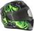 Шлем интеграл с двумя визорами, размер M (57-58), модель BLD-M67E, черно-зеленый