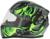 Шлем интеграл с двумя визорами, размер L (59-60), модель BLD-M67E, черно-зеленый