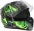 Шлем интеграл с двумя визорами, размер XL (60-61), модель BLD-M67E, черно-зеленый