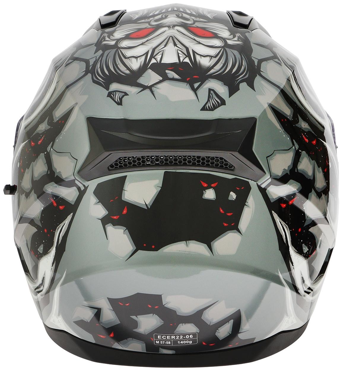 Шлем интеграл с двумя визорами, размер M (57-58), модель BLD-M67E, черно-серый