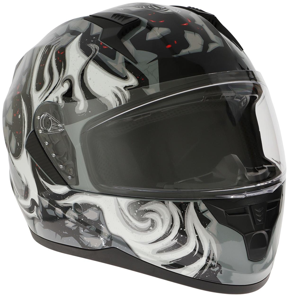 Шлем интеграл с двумя визорами, размер M (57-58), модель BLD-M67E, черно-серый