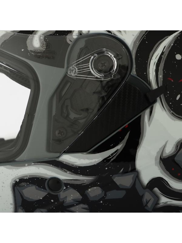 Шлем интеграл с двумя визорами, размер M (57-58), модель BLD-M67E, черно-серый