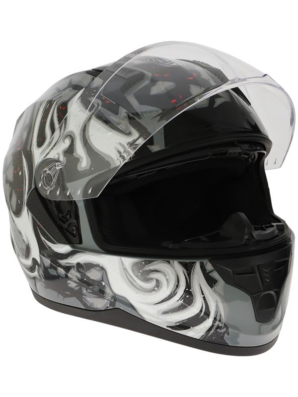 Шлем интеграл с двумя визорами, размер M (57-58), модель BLD-M67E, черно-серый