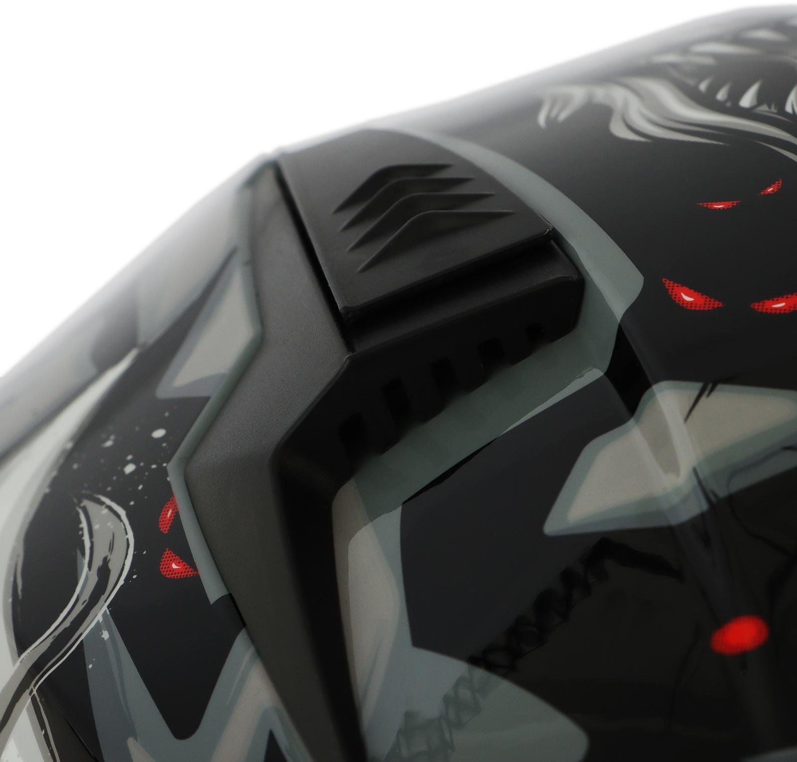 Шлем интеграл с двумя визорами, размер L (59-60), модель BLD-M67E, черно-серый