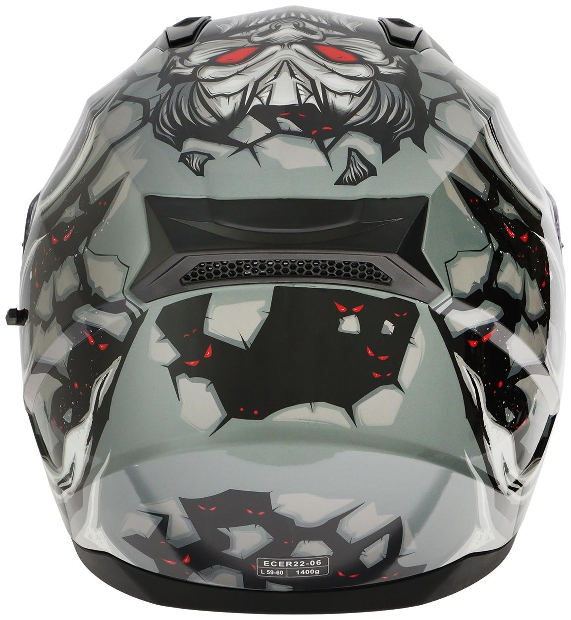 Шлем интеграл с двумя визорами, размер L (59-60), модель BLD-M67E, черно-серый