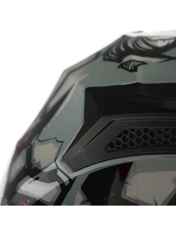 Шлем интеграл с двумя визорами, размер L (59-60), модель BLD-M67E, черно-серый