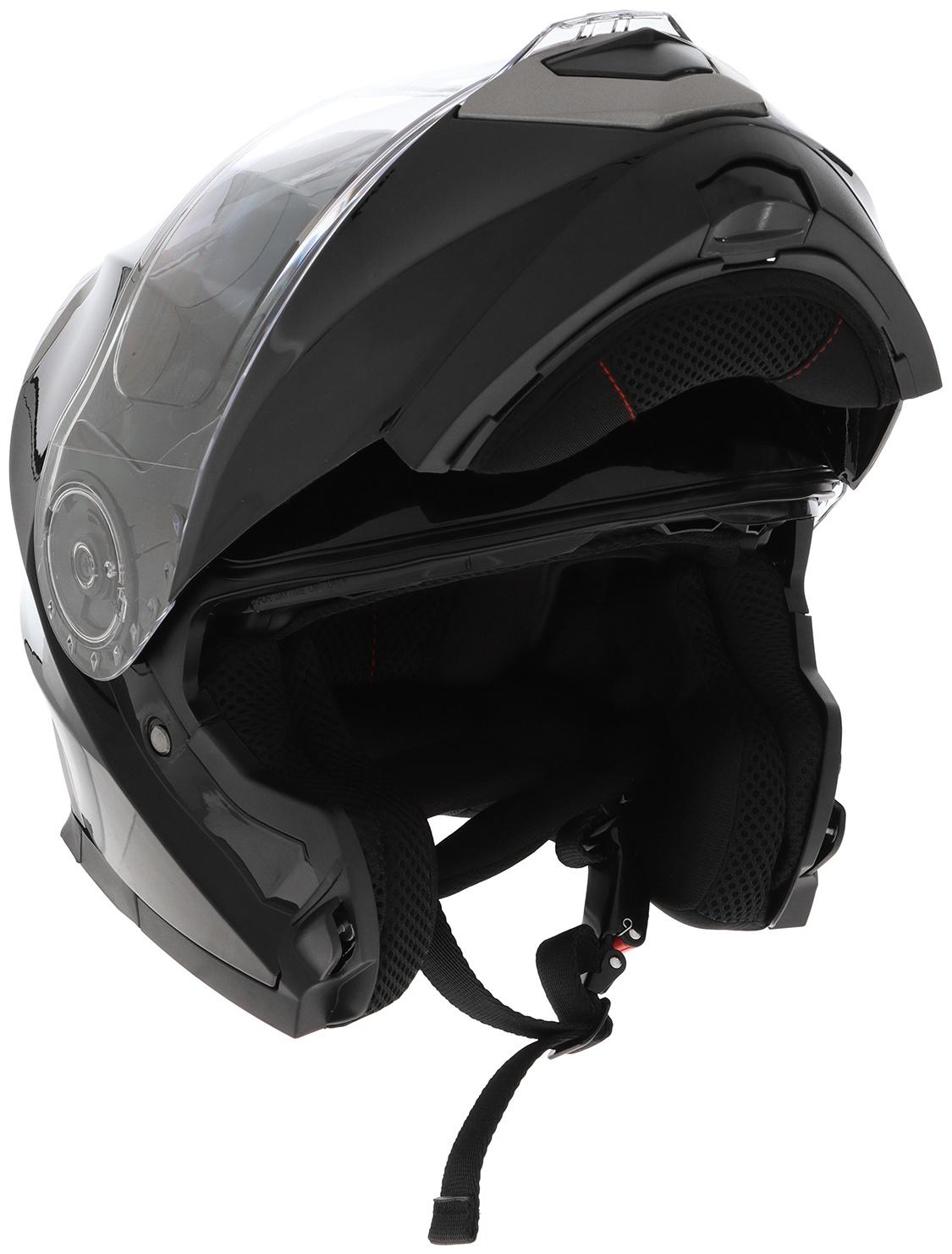 Шлем модуляр с двумя визорами, размер M (57-58), модель - BLD-160E, черный глянцевый