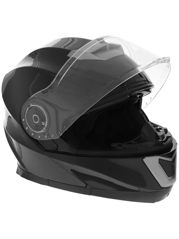 Шлем модуляр с двумя визорами, размер M (57-58), модель - BLD-160E, черный глянцевый