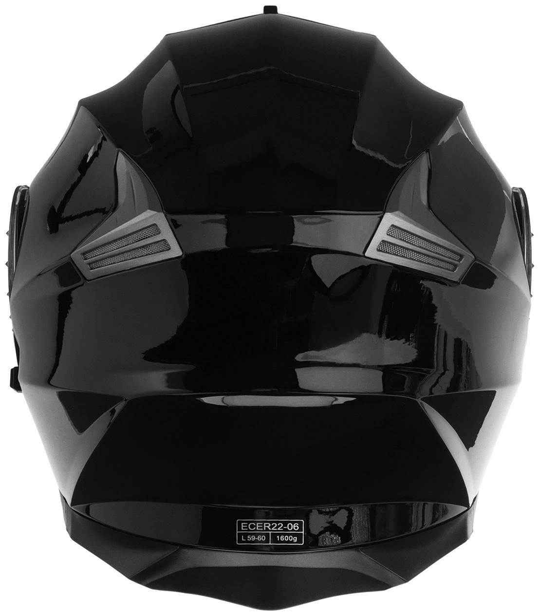 Шлем модуляр с двумя визорами, размер L (59-60), модель - BLD-160E, черный глянцевый