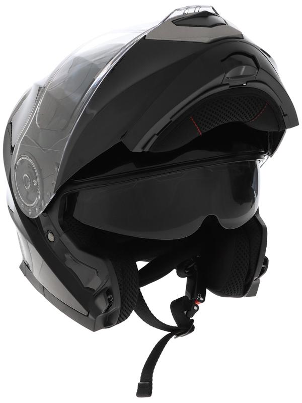 Шлем модуляр с двумя визорами, размер L (59-60), модель - BLD-160E, черный глянцевый