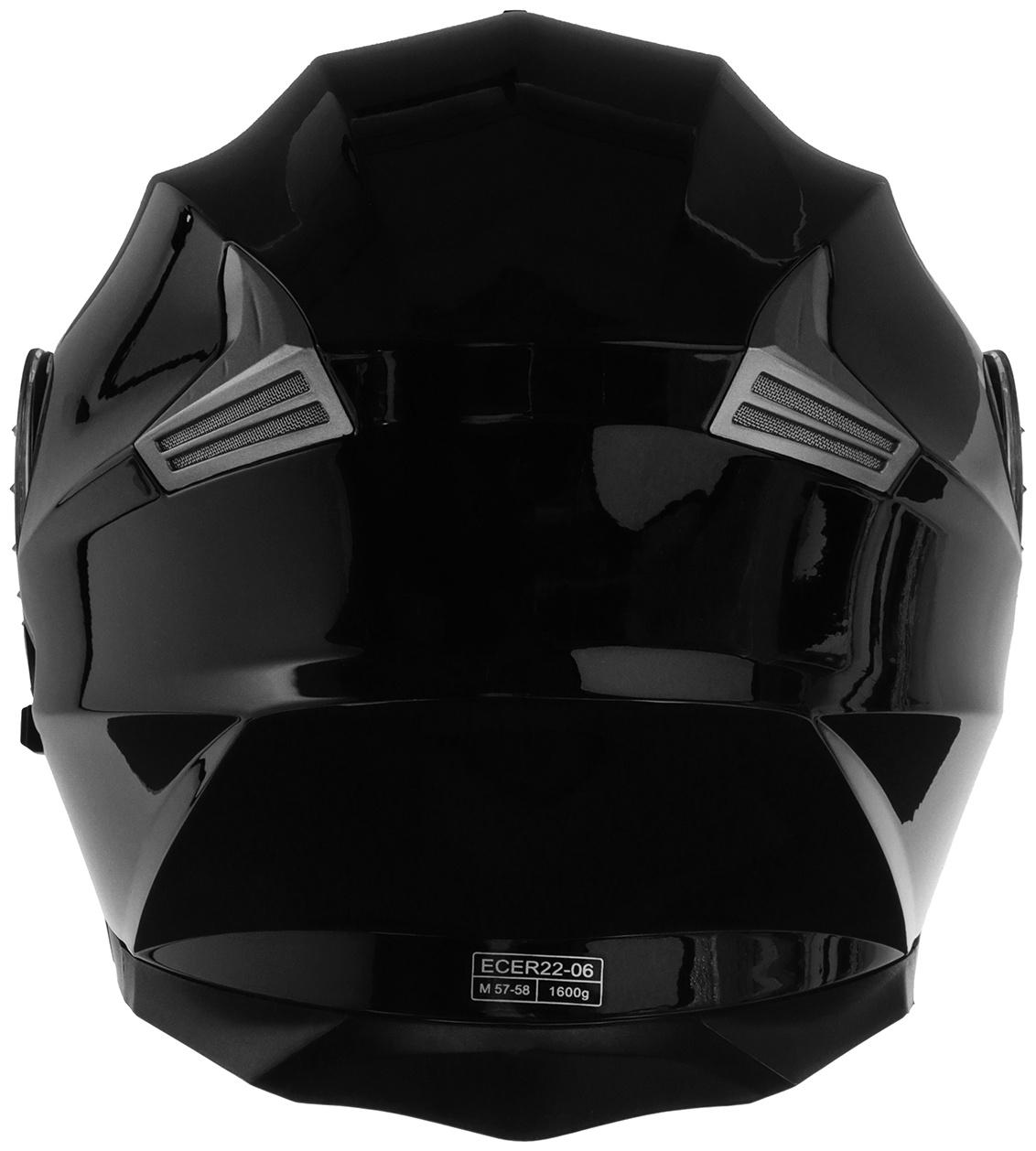 Шлем модуляр с двумя визорами, размер XL (60-61), модель - BLD-160E, черный глянцевый