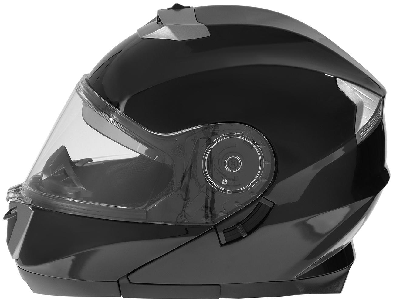 Шлем модуляр с двумя визорами, размер XL (60-61), модель - BLD-160E, черный глянцевый