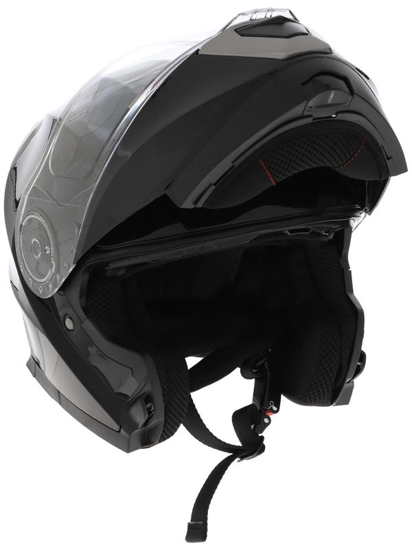 Шлем модуляр с двумя визорами, размер XL (60-61), модель - BLD-160E, черный глянцевый