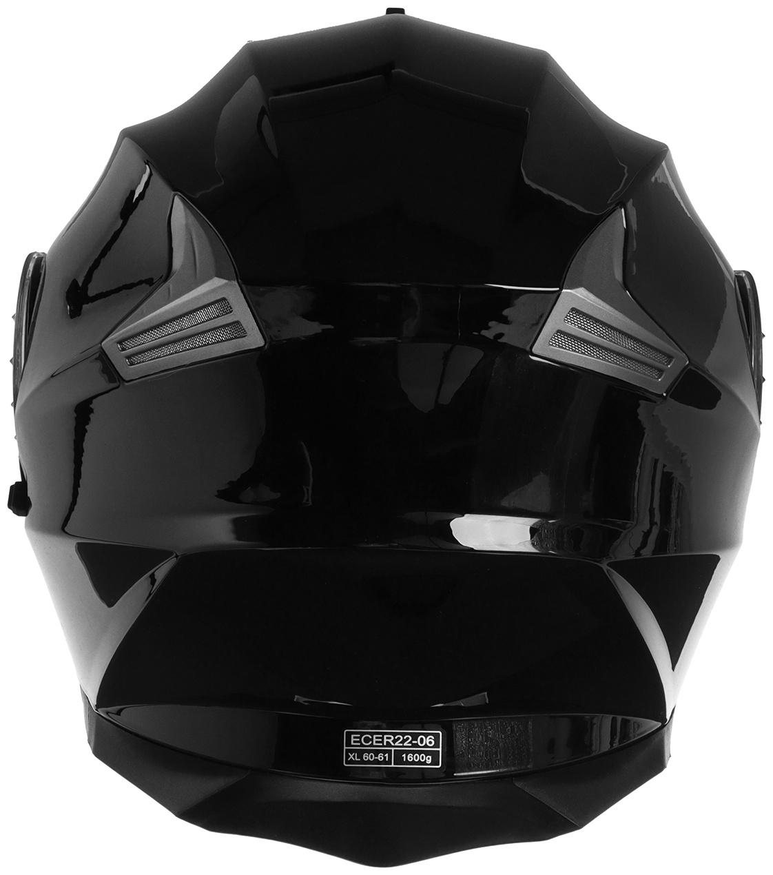 Шлем модуляр с двумя визорами, размер XXL (61), модель - BLD-160E, черный глянцевый