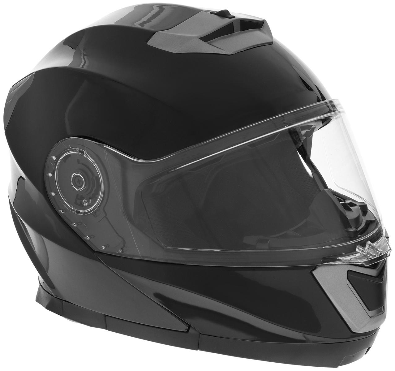 Шлем модуляр с двумя визорами, размер XXL (61), модель - BLD-160E, черный глянцевый