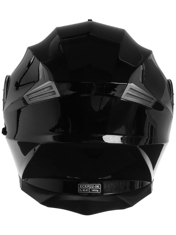 Шлем модуляр с двумя визорами, размер XXL (61), модель - BLD-160E, черный глянцевый