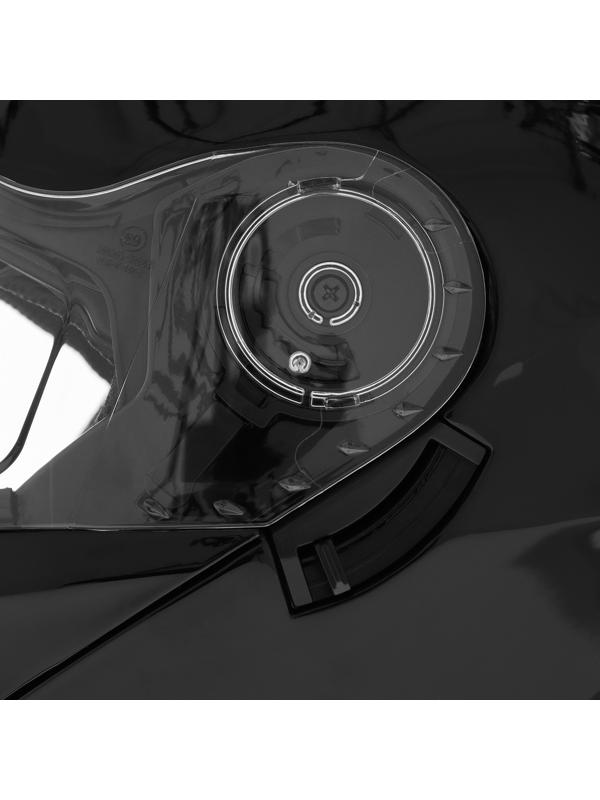 Шлем модуляр с двумя визорами, размер XXL (61), модель - BLD-160E, черный глянцевый