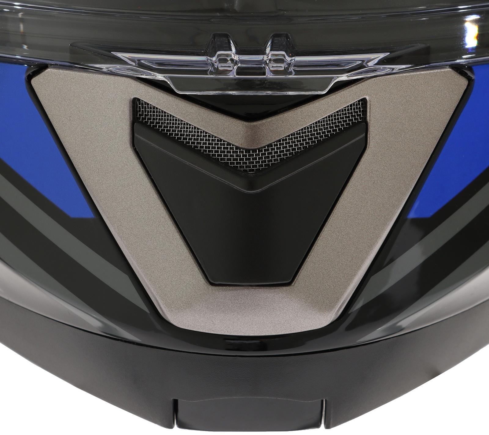 Шлем модуляр с двумя визорами, размер M (57-58), модель - BLD-160E, черно-синий