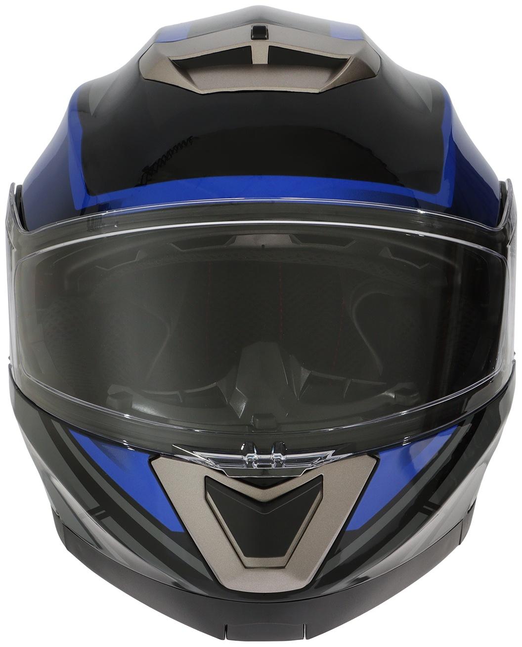 Шлем модуляр с двумя визорами, размер L (59-60), модель - BLD-160E, черно-синий