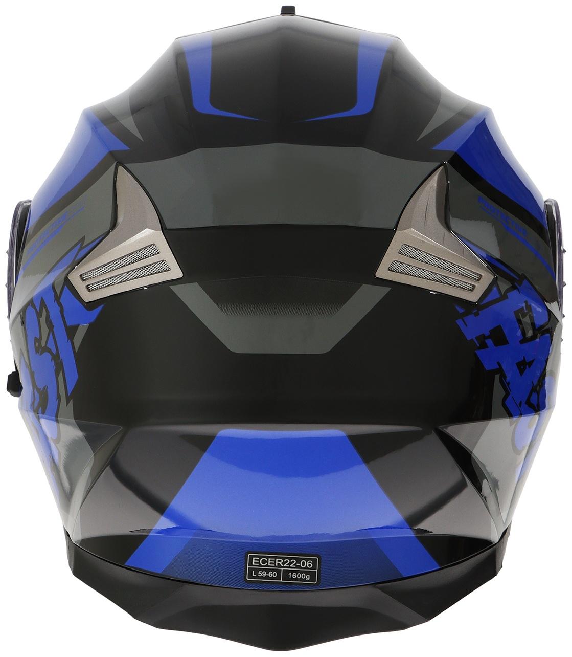 Шлем модуляр с двумя визорами, размер L (59-60), модель - BLD-160E, черно-синий