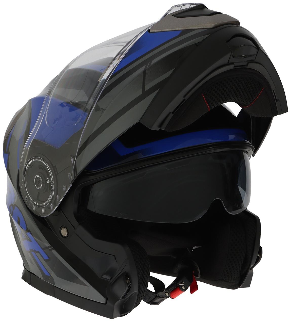 Шлем модуляр с двумя визорами, размер XL (60-61), модель - BLD-160E, черно-синий