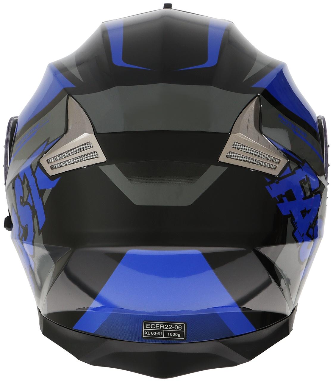 Шлем модуляр с двумя визорами, размер XL (60-61), модель - BLD-160E, черно-синий