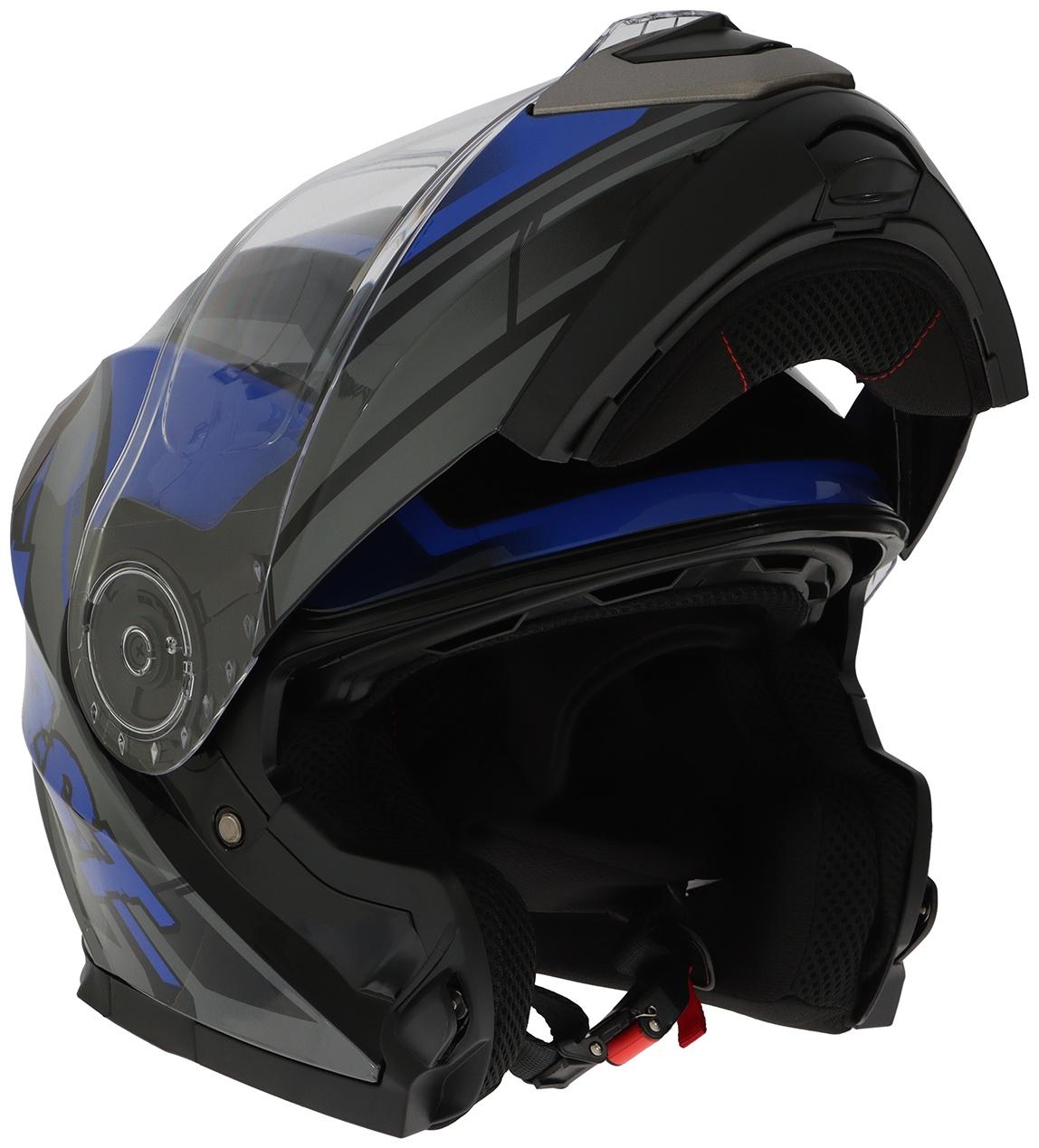 Шлем модуляр с двумя визорами, размер XL (60-61), модель - BLD-160E, черно-синий