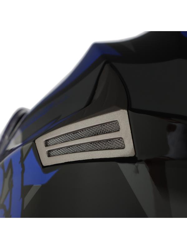 Шлем модуляр с двумя визорами, размер XL (60-61), модель - BLD-160E, черно-синий