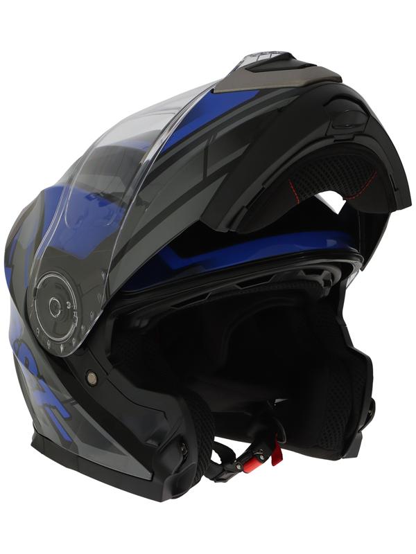 Шлем модуляр с двумя визорами, размер XL (60-61), модель - BLD-160E, черно-синий