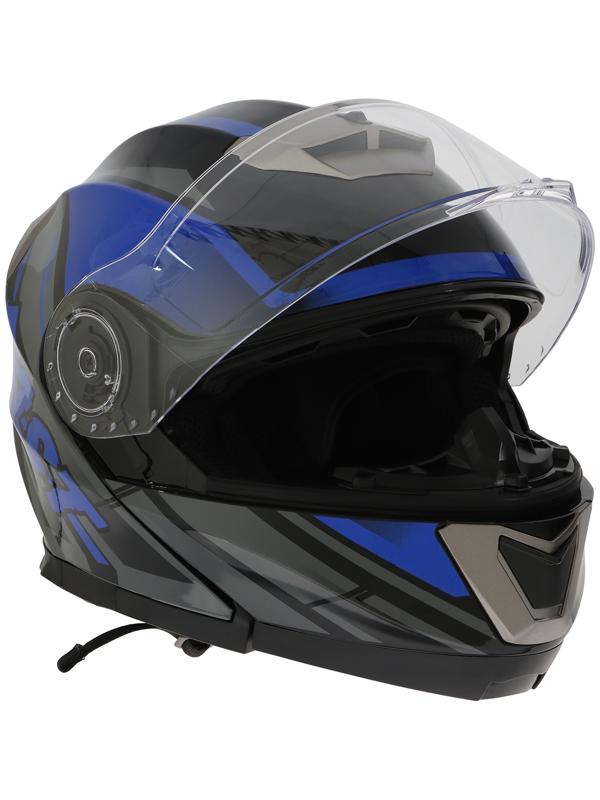 Шлем модуляр с двумя визорами, размер XXL (61), модель - BLD-160E, черно-синий