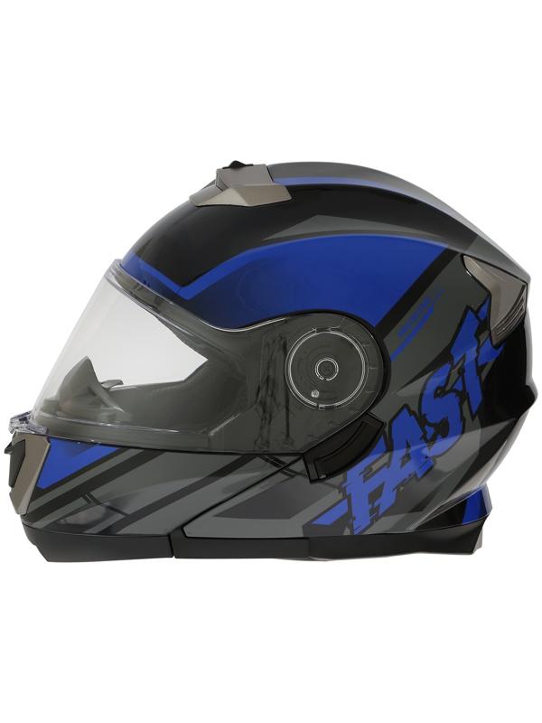 Шлем модуляр с двумя визорами, размер XXL (61), модель - BLD-160E, черно-синий