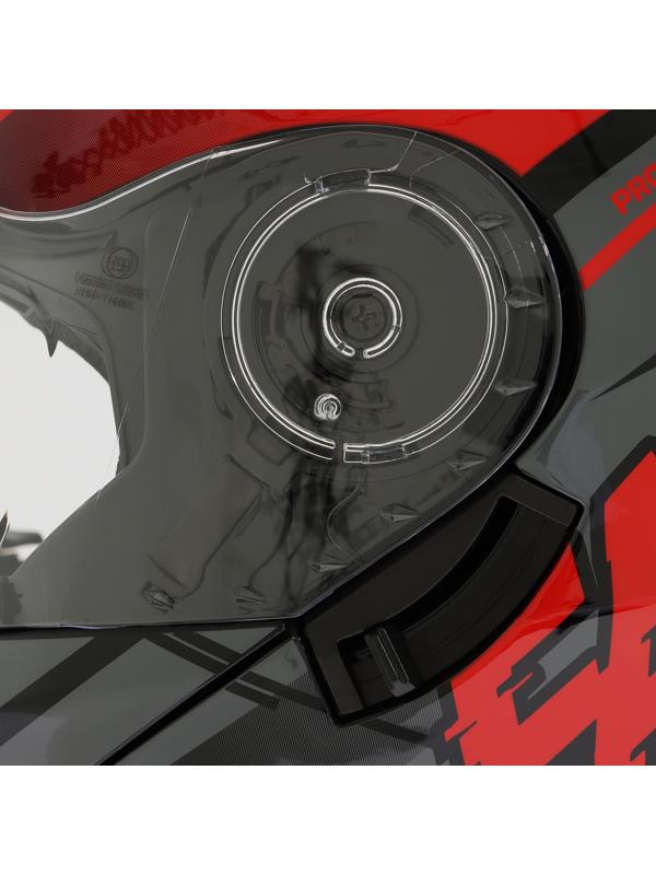 Шлем модуляр с двумя визорами, размер M (57-58), модель - BLD-160E, черно-красный