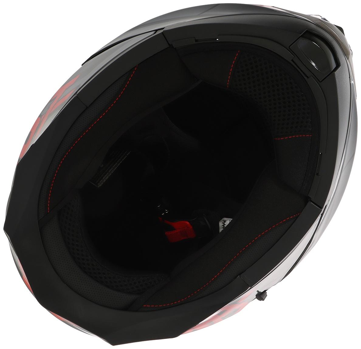 Шлем модуляр с двумя визорами, размер L (59-60), модель - BLD-160E, черно-красный